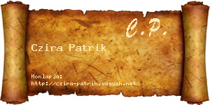 Czira Patrik névjegykártya