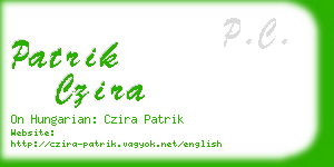 patrik czira business card